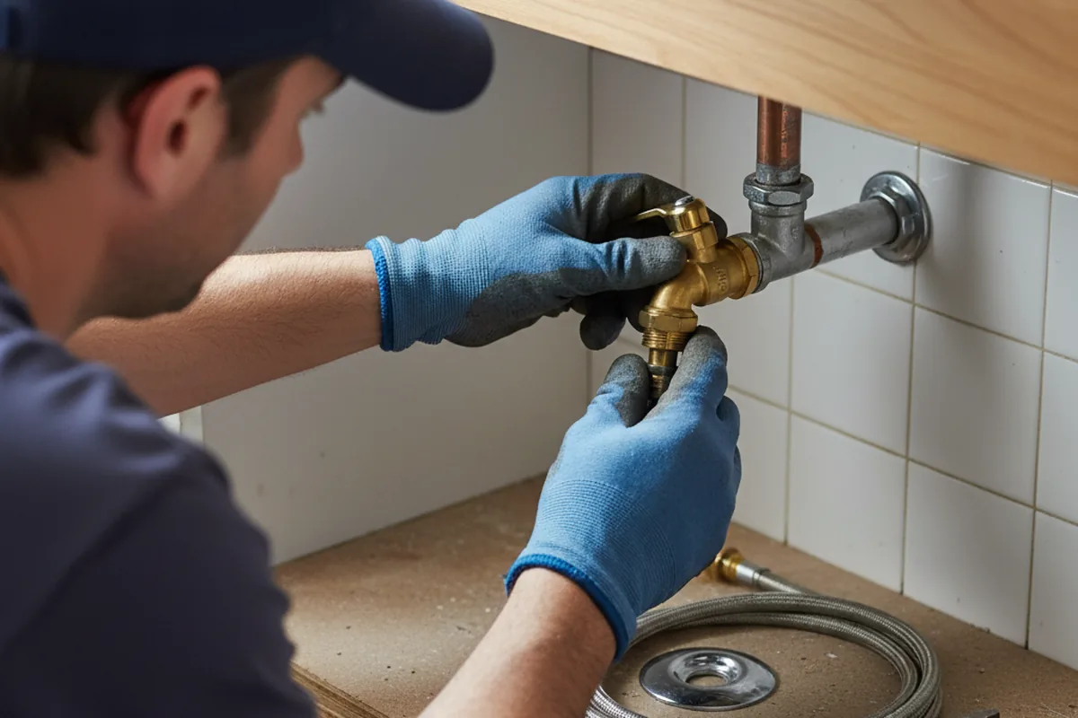 Shutoff valve and fitting work during Emergency Plumbing in Spencer